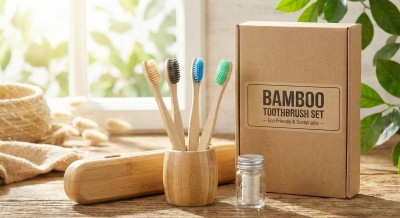 Bamboo Toothbrush Set